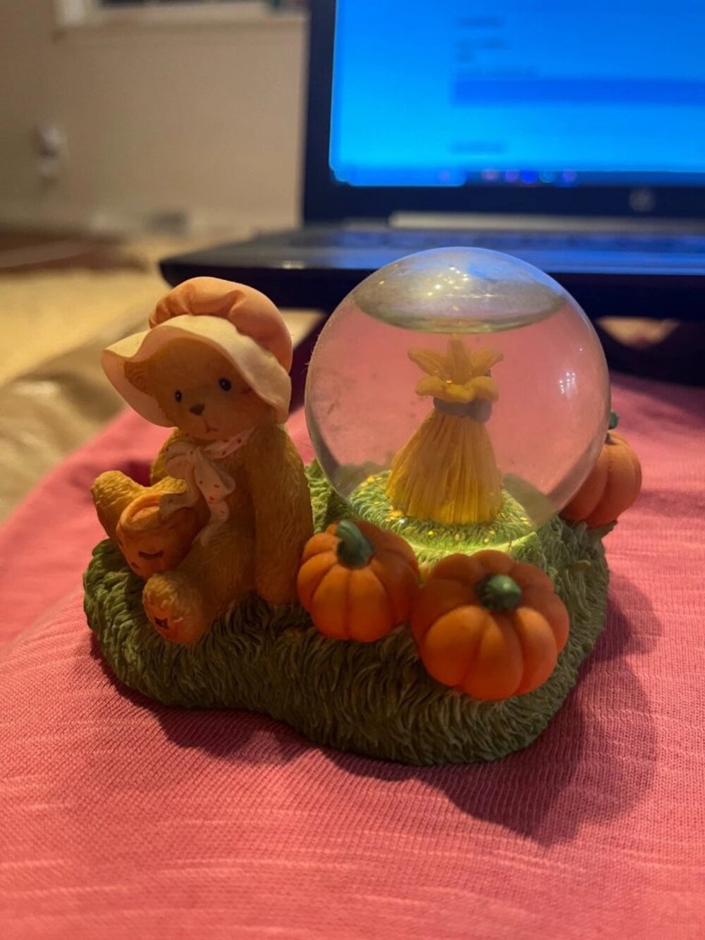 2001 Rare Vintage October Cherished Teddies Mini Waterball